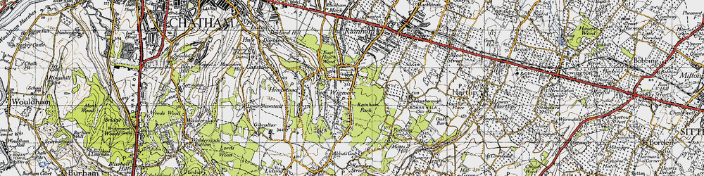 Old map of Wigmore in 1946