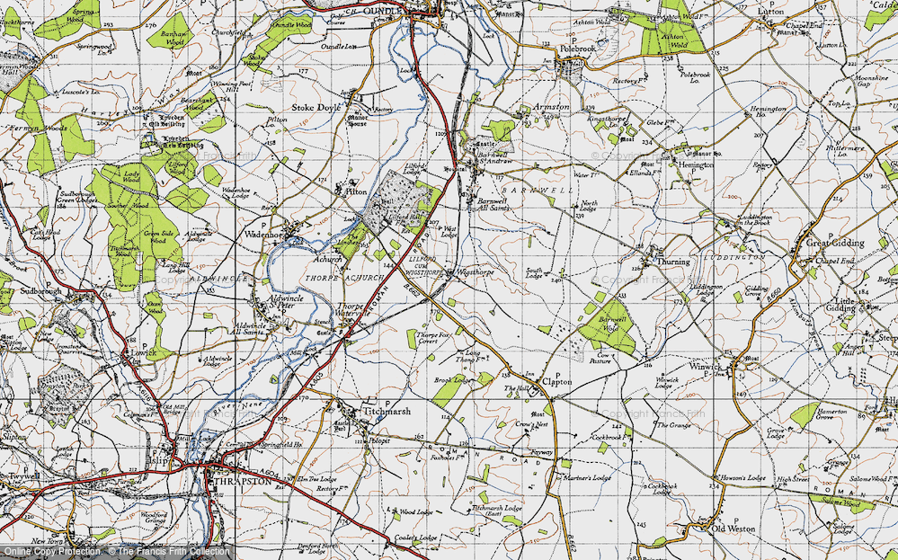 Old Map of Wigsthorpe, 1946 in 1946