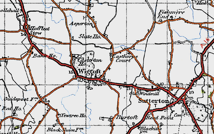Old map of Wigtoft in 1946