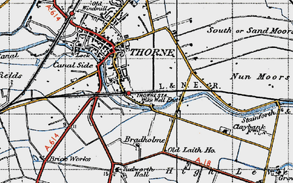 Old map of Bradholme in 1947