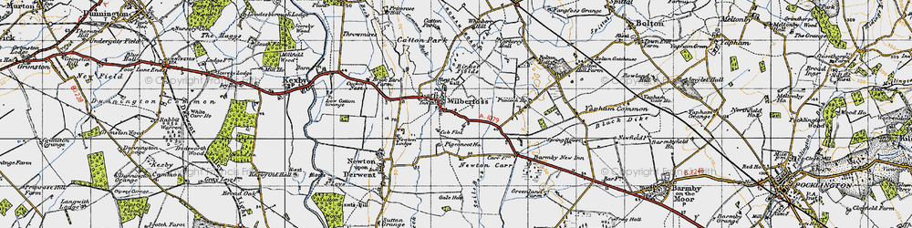 Old map of Wilberfoss in 1947