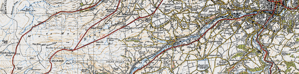 Old map of Wilberlee in 1947