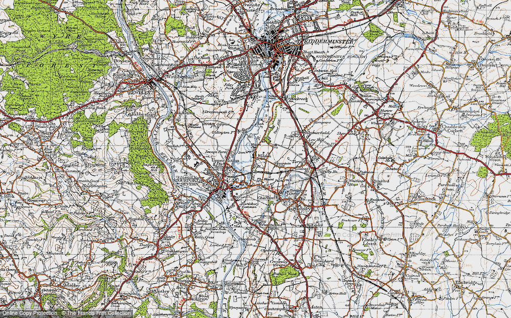 Old Map of Wilden, 1947 in 1947