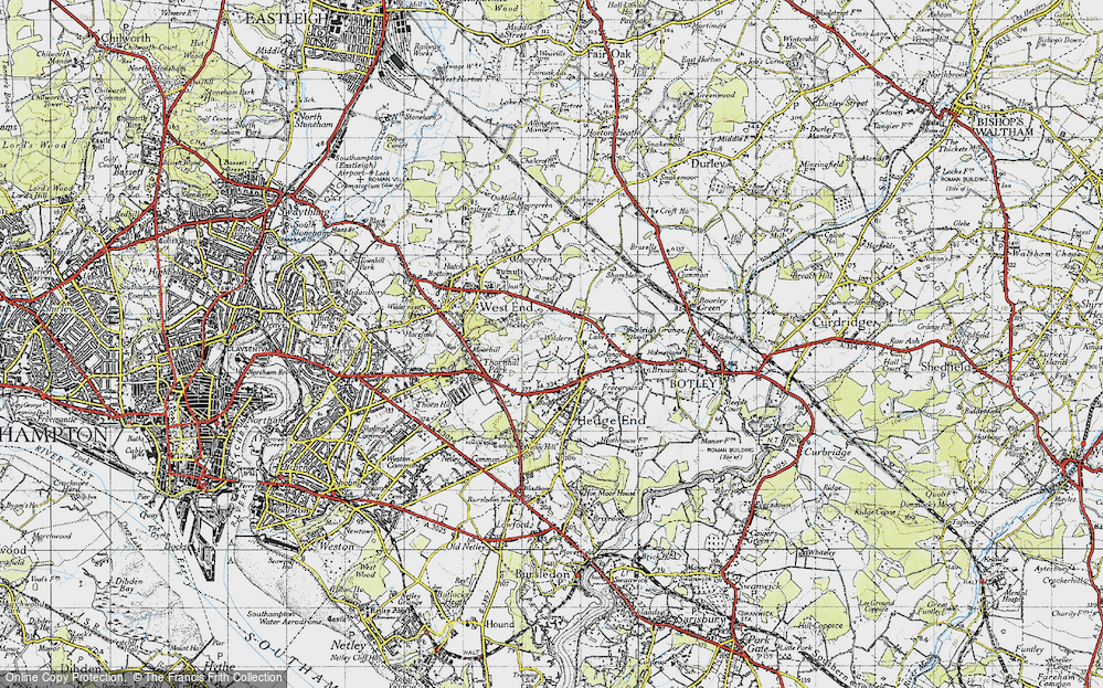 Old Map of Wildern, 1945 in 1945