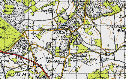 Old map of Wildhill in 1946