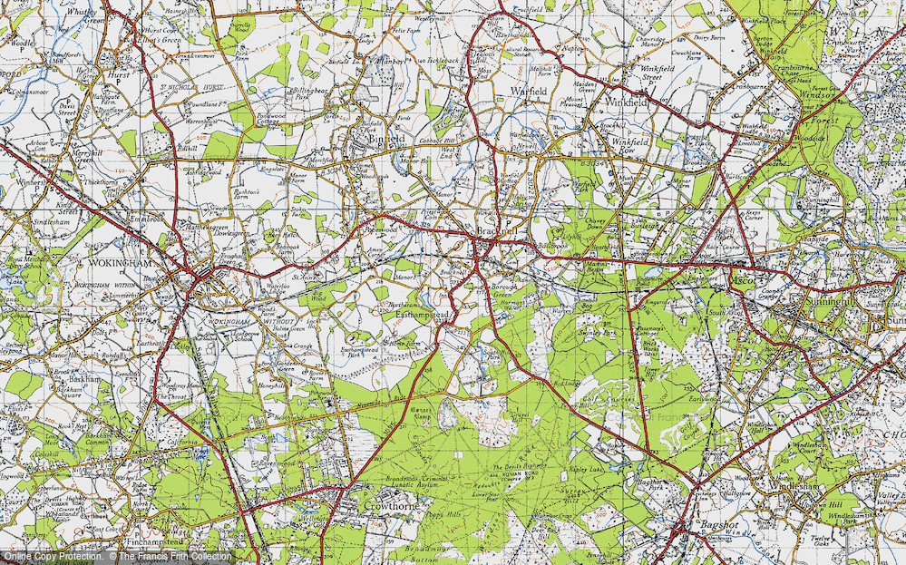 Old Map of Wildridings, 1940 in 1940