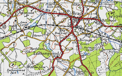 Old map of Wildridings in 1940