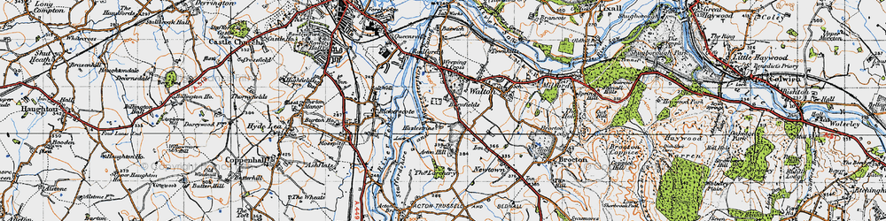 Old map of Larchery, The in 1946