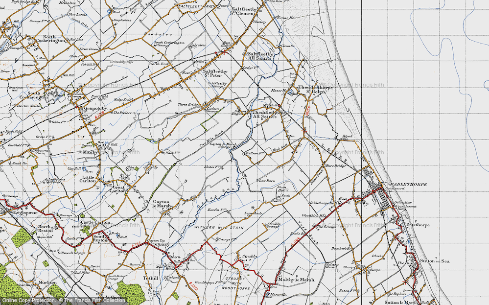 Old Map of Will Row, 1946 in 1946