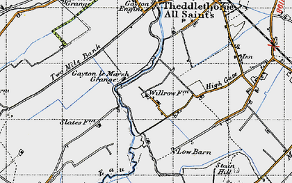 Old map of Will Row in 1946