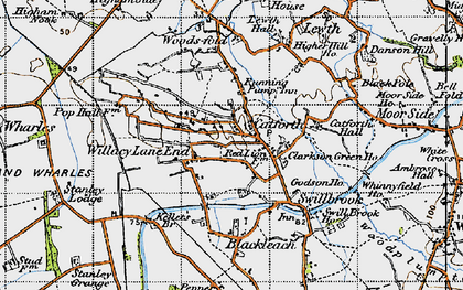 Old map of Willacy Lane End in 1947