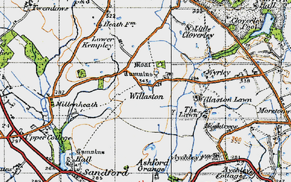 Old map of Wyrley in 1947
