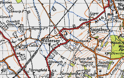 Old map of Willersey in 1946