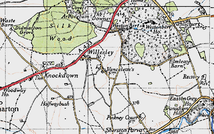 Old map of Willesley in 1946