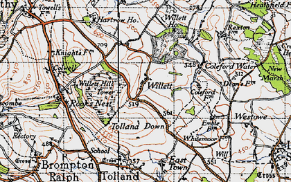 Old map of Willett in 1946