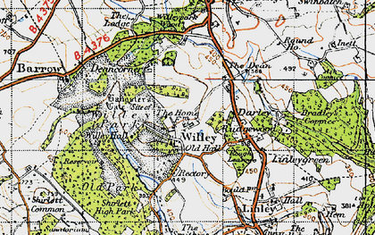 Old map of Willey in 1947