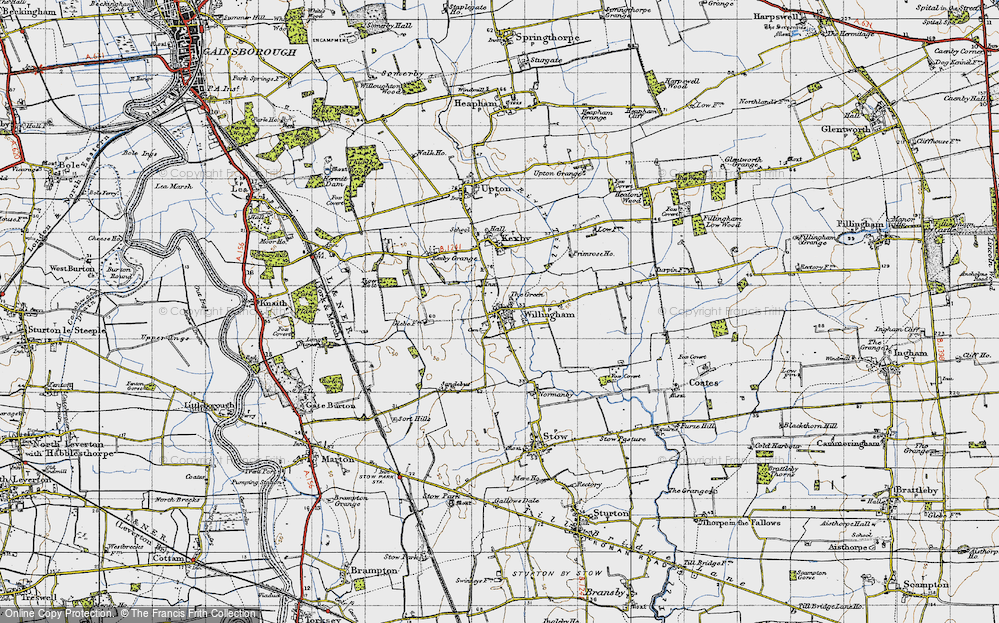 Old Map of Willingham by Stow, 1947 in 1947