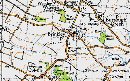 Old map of Willingham Green in 1946