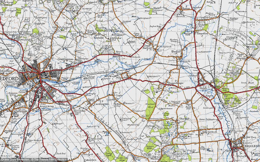 Old Map of Willington, 1946 in 1946