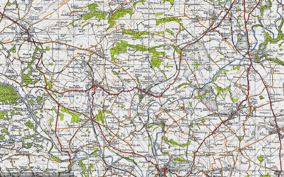 Old Map of Willington, 1947 in 1947