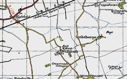 Old map of Willitoft in 1947