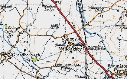 Old map of Willoughby Ho in 1946