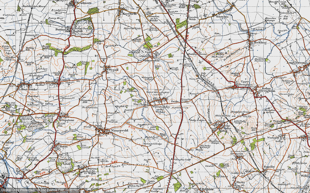 Old Map of Willoughby-on-the-Wolds, 1946 in 1946