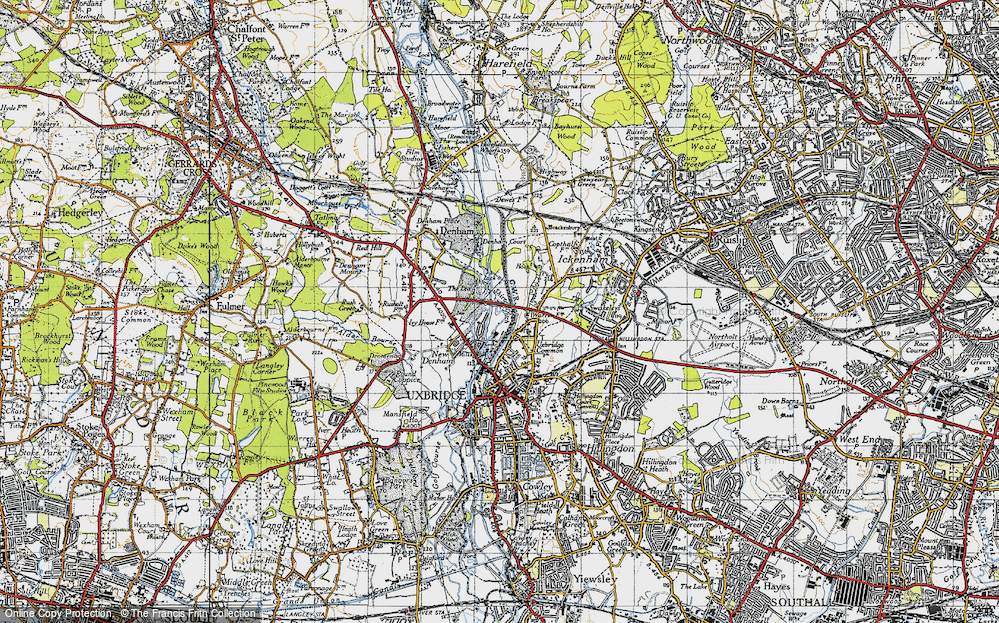Old Map of Willowbank, 1945 in 1945