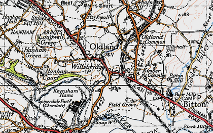 Old map of Bitton Hill in 1946