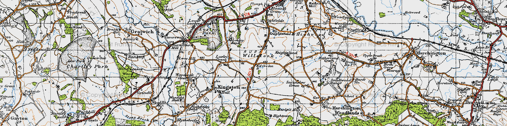 Old map of Willslock in 1946