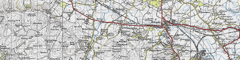 Old map of Windover Hill in 1940