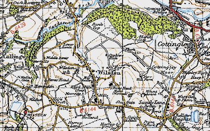 Old map of Wilsden in 1947