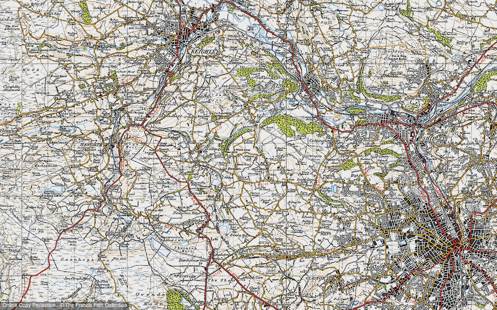 Old Map of Wilsden Hill, 1947 in 1947