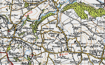 Old map of Wilsden Hill in 1947