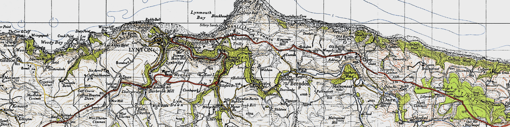 Old map of Wilsham in 1946