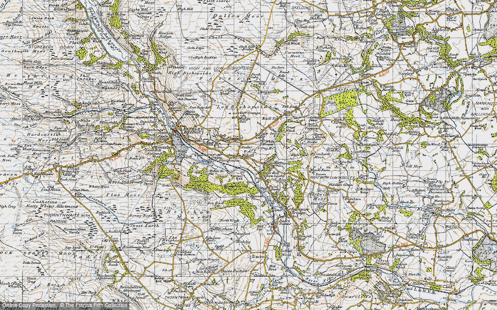 Old Map of Wilsill, 1947 in 1947