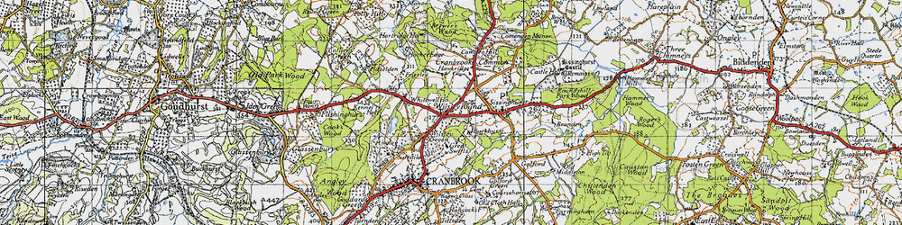 Old map of Wilsley Pound in 1940