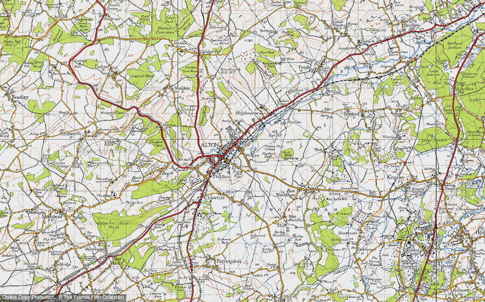 Old Map of Wilsom, 1940 in 1940