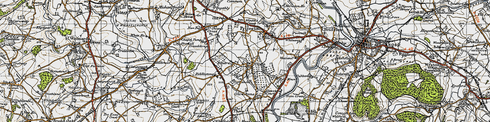 Old map of Wilson in 1947