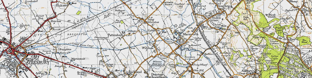 Old map of Wilstone in 1946