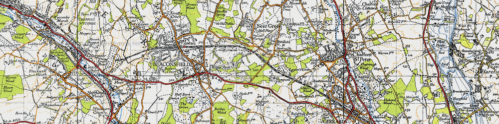 Old map of Wilton Park in 1945