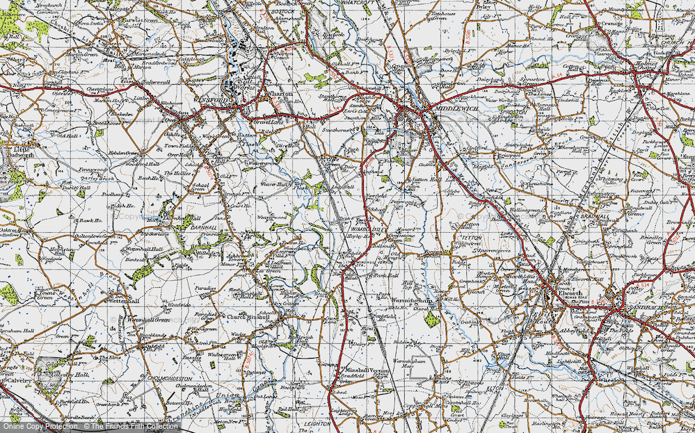 Old Map of Wimboldsley, 1947 in 1947