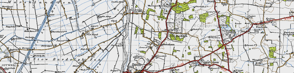 Old map of Wimbotsham in 1946