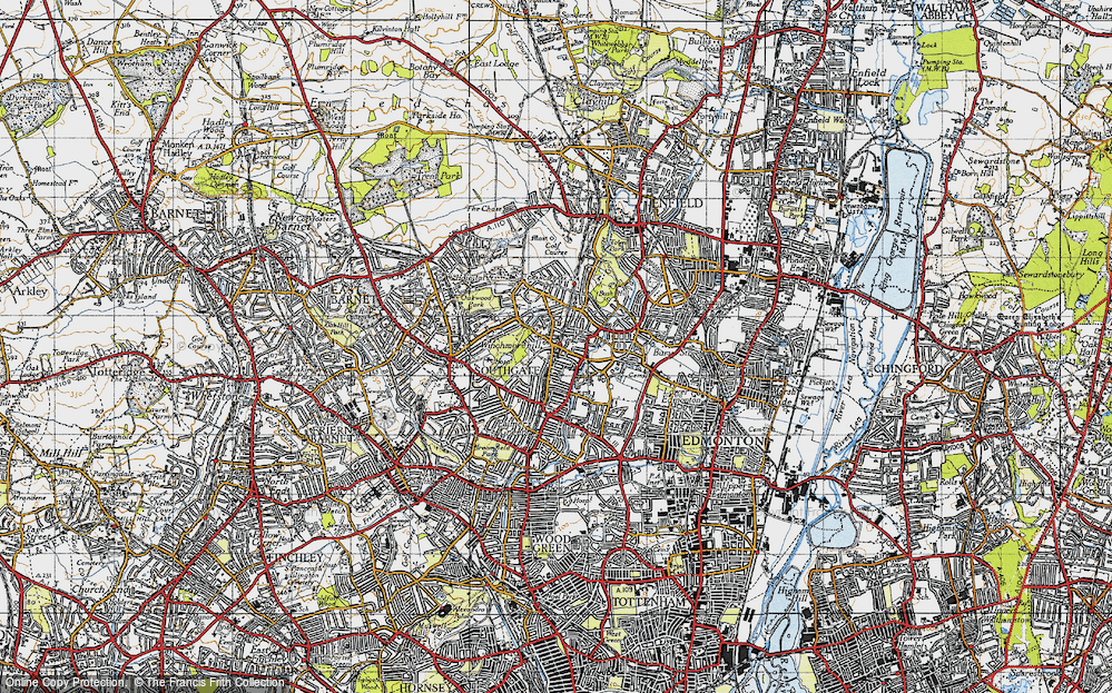 Old Map of Winchmore Hill, 1946 in 1946