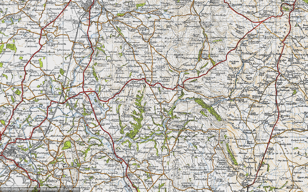 Old Map of Wincle, 1947 in 1947
