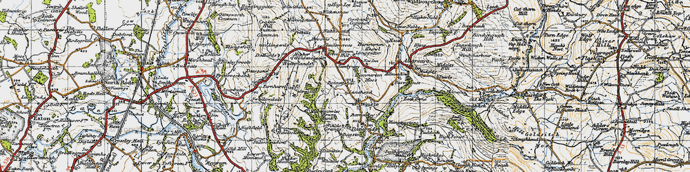 Old map of Bosley Minn in 1947