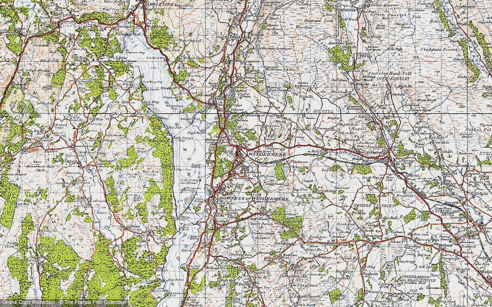 Historic Ordnance Survey Map Of Windermere 1947   Windermere 1947 Npo870979 Large 