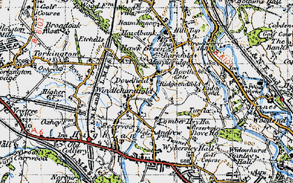 Old map of Windlehurst in 1947