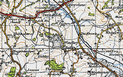 Old map of Windley in 1946