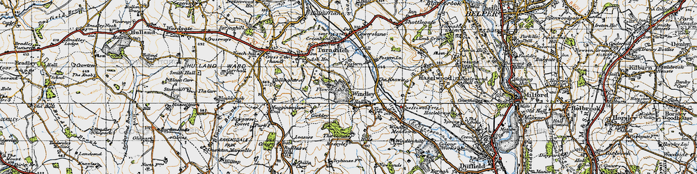Old map of Windley in 1946